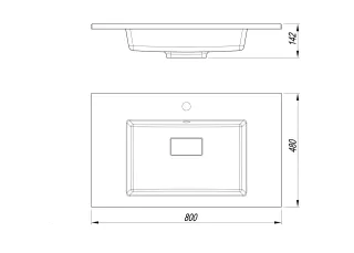 Раковина на тумбу Style Line Line СС-00002460 80 см жасмин